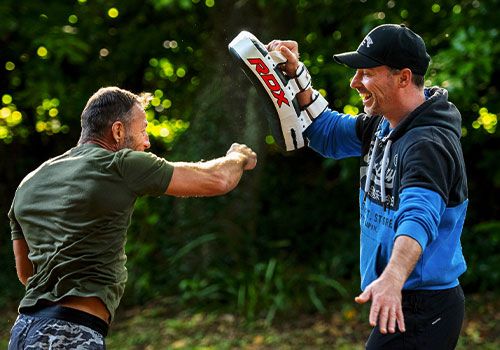 Photographie de Stéphane coach Krav-Maga et Arnaud Bru